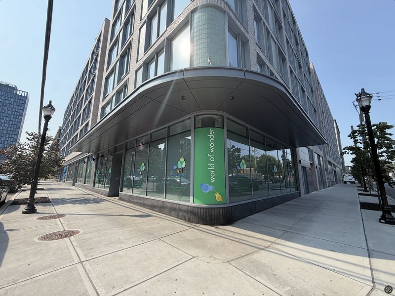 World of Wonder Jersey City building with branded banner